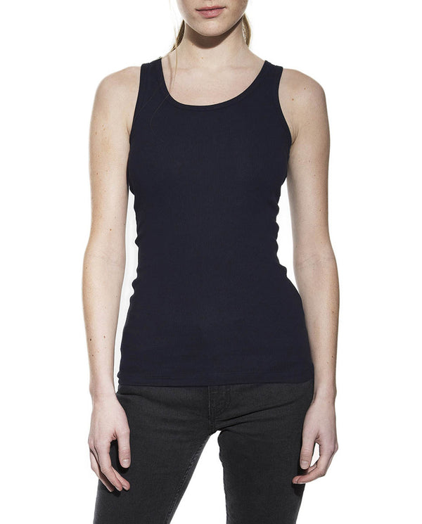 TANK RIBBED DARK NAVY by MIRTO