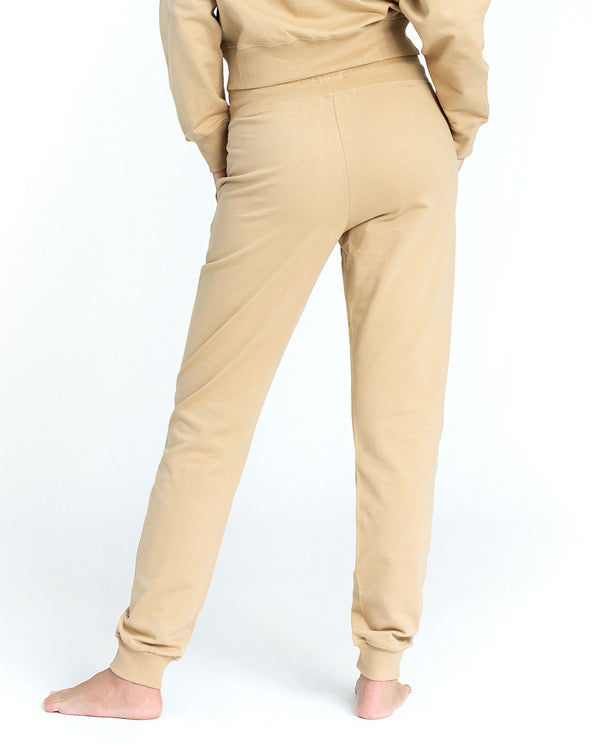 Lounge pant beige organic cotton