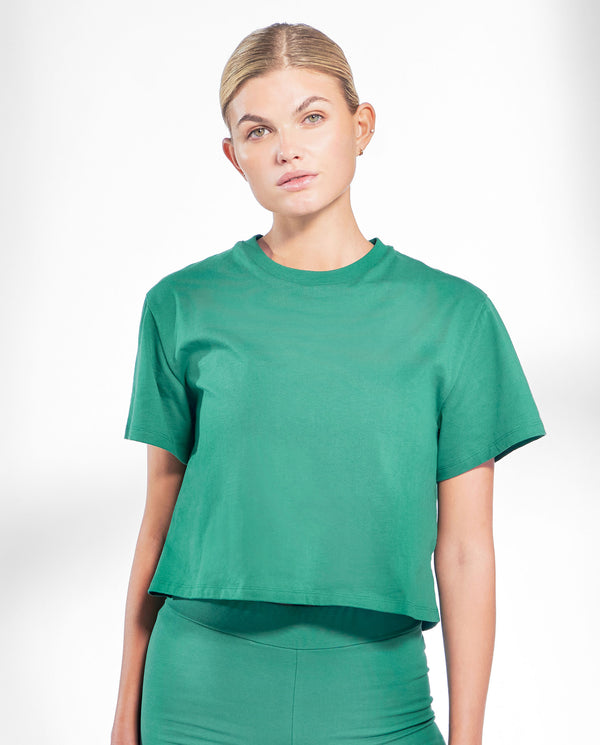 Green crop tee by Bread&Boxers