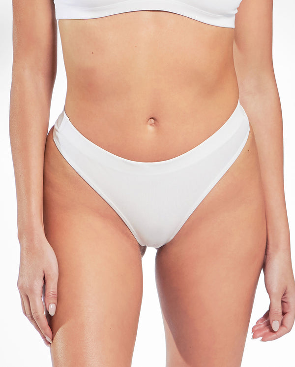 Cotton thong white by Bread&Boxers